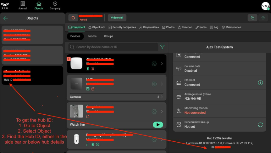 Ajax Device Configuration